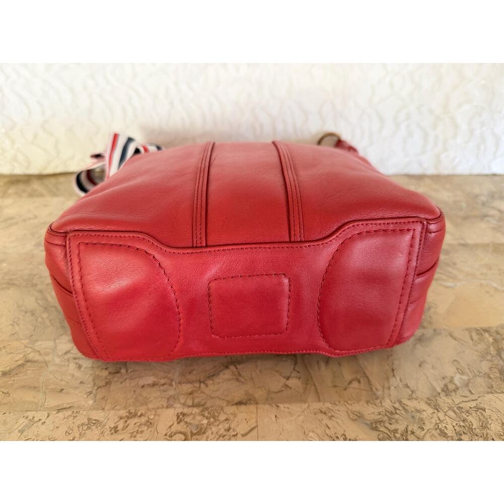 Vintage Authentic Coach Red 6950 Amanda Hobo Shoulder Bag Purse - Picture 7 of 11